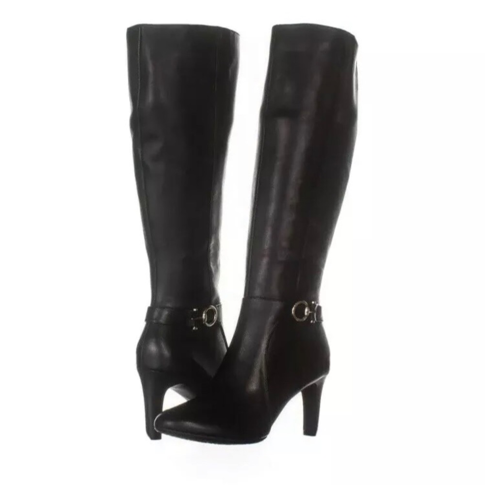 Bandolino Lella Boots Black Leather/Man-made Sz 7M